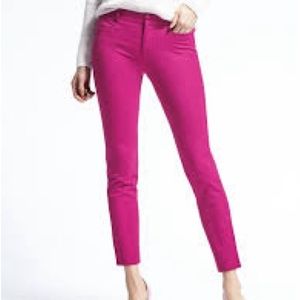 Banana Republic Sloan skinny fit pant in royal fuchsia